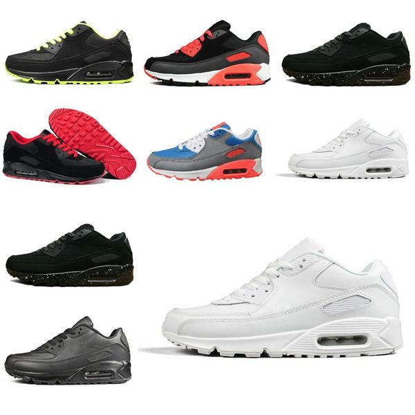 

men womens 90 shoes black red white trainer cushion surface breathable 36-45