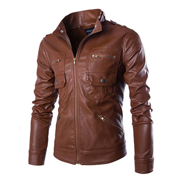 

new autumn leather men masculina brand mens jackets and coats chaqueta hombre motorcycle jacket pg2x, Black