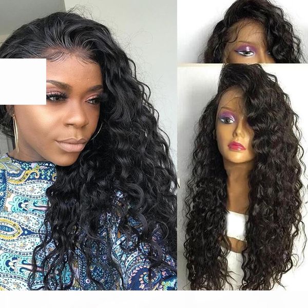 

360 wig curly human hair glueless full lace unprocessed virgin brazilian pre plucked 360 lace frontal wigs curly with baby hairs, Black;brown