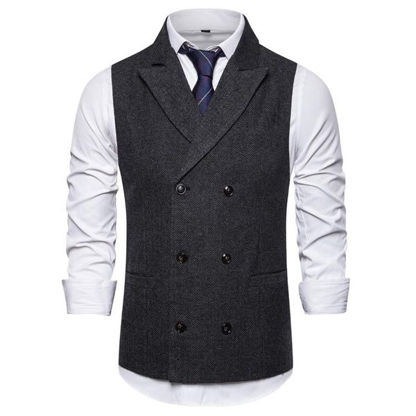 

men's vests business vest waistcoat men casual slim fit style suit, Black;white