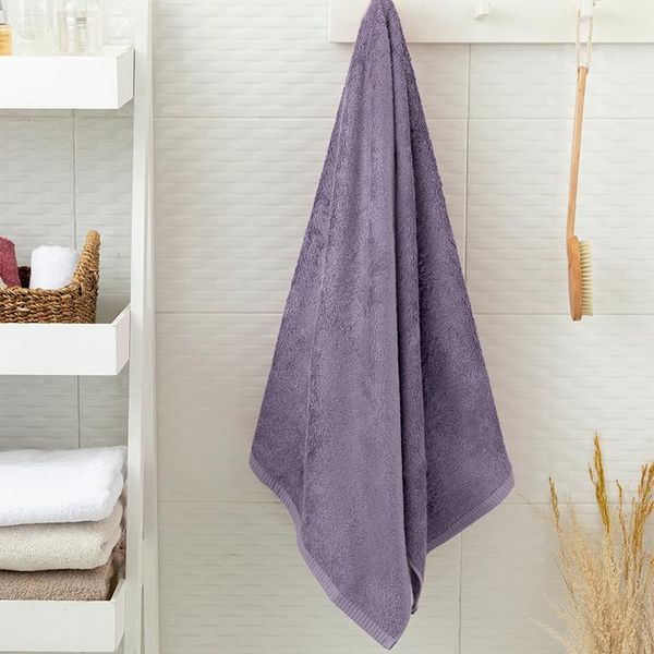 

towel bamboo bath - quality cotton purple face turkish textile product 70x140 cm