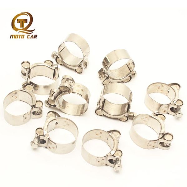 

motorcycle exhaust system universal escape pit bike clip 36-39mm fixed circular mouting clamps water pipe fastener