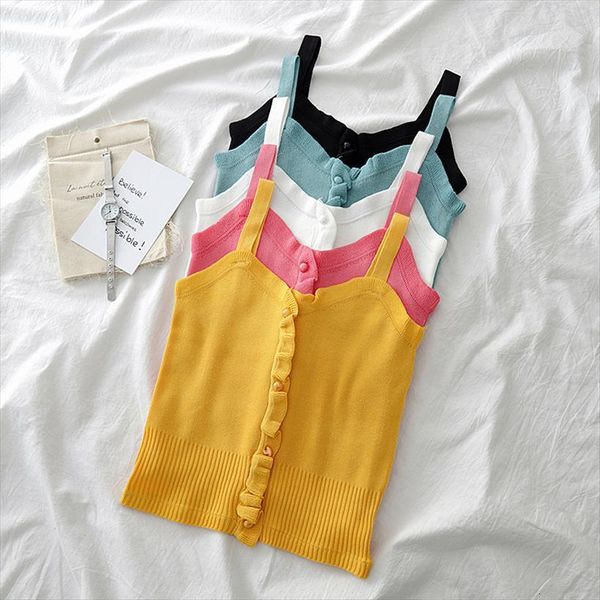 

crop button up camisoles womens cami solid streets with straps, White