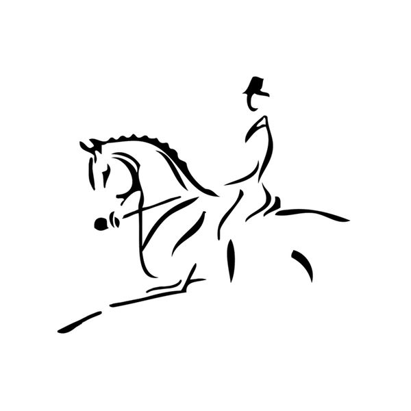 

13.9*12.2cm pretty equestrian sport decor car sticker vinyl silhouette c16-0949