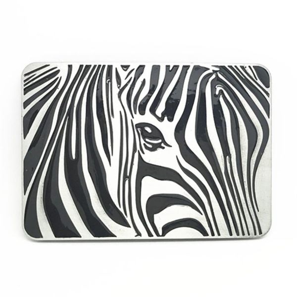 

belts american original personality men and women all-match casual zinc alloy belt accessories zebra pattern buckle, Black;brown