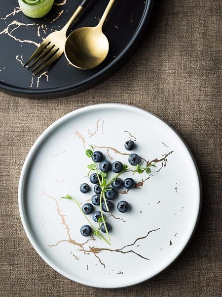 

dishes & plates ceramic disc nordic style marble plate creative western dinner steak household