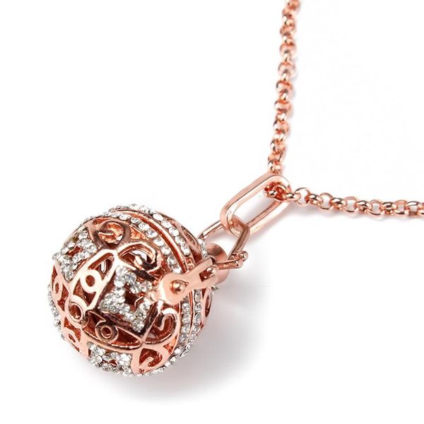 

pendant necklaces fashion harmony bola ball peach tree locket cage fit chime sound necklace jewelry for women, Silver