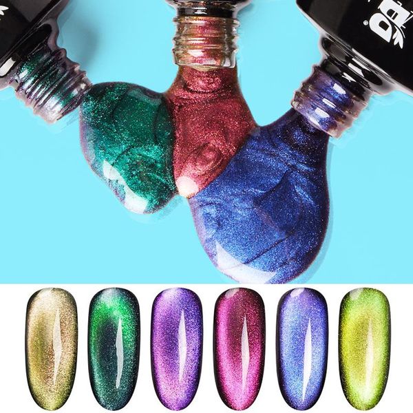 

nail gel 5d cat eye magnetic 7.3ml polish soak off led uv lacquers strong effect varnish black base need nails art tools, Red;pink