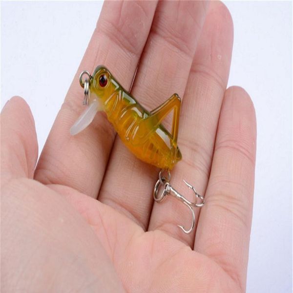 

1pcs 40mm 3g flying jig wobbler fishing lures grasshopper insects hard bait lifelike artificial baits bass swimba jlltad
