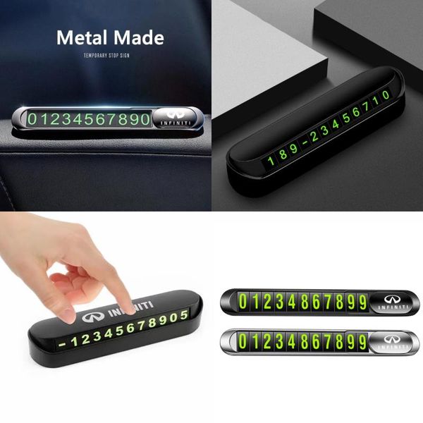 

interior decorations car temporary parking card plate phone number for infiniti q50 fx35 q30 g37 q70 qx70 g35 q60 qx50 qx60 qx80 decoration