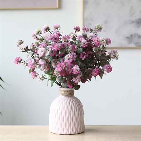 

decorative flowers & wreaths 1 bunch of artificial dandelion hydrangea bouquet wedding bridal home party decoration plastic flower room