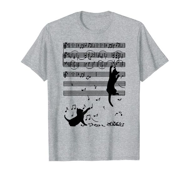 

Funny Black Cat Note Music Shirt Cat Playing Music Gift T-Shirt, Mainly pictures