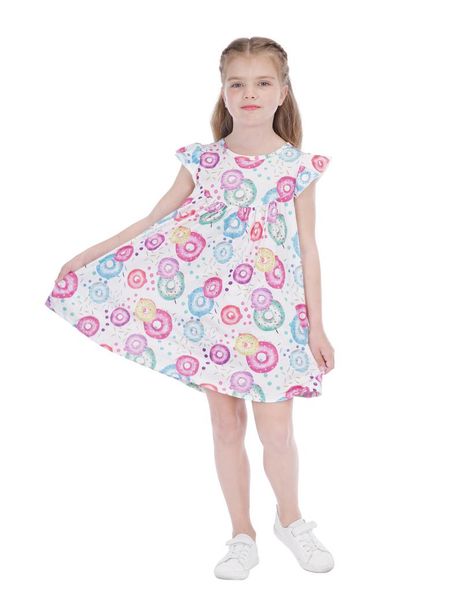 

girl's dresses luckkids girl dress rainbow tie dye sleeveless summer vibe clothing kids outfit fancy birthday gift 2-7t, Red;yellow