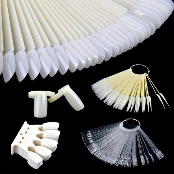 

false nails nail tips color card transparent white buckle ring art practice display tools manicure tool, Red;gold