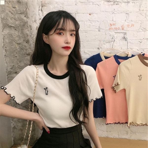 

tees female tshirt plus size designers t shirt summer t-shirt black women clothing fashion t shirts women short sleeve femme fk332, White