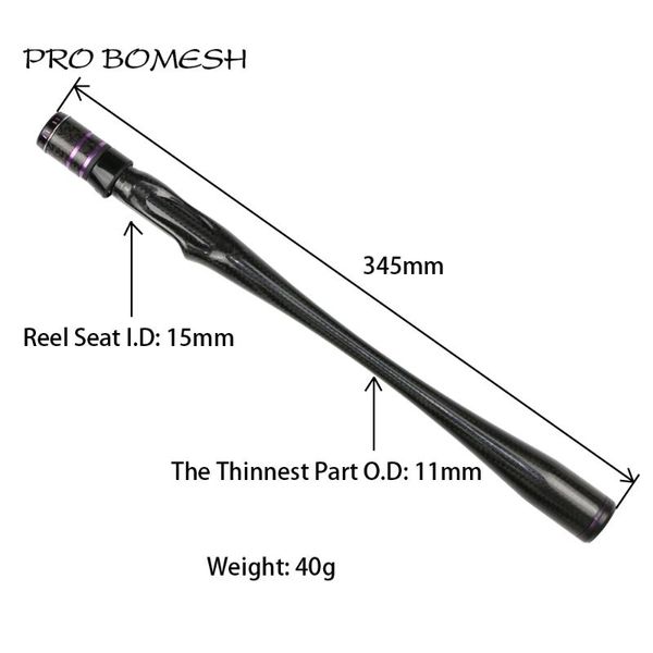 

pro bomesh taper full carbon tube grip busection spinning casting fishing rod building diy component handle repair accessory