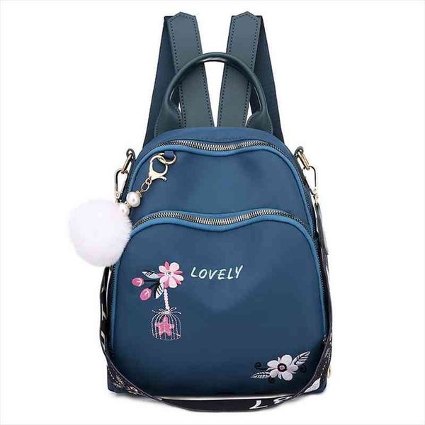 

casual oxford backpack women floral waterproof nylon school bags for teenage girls fashion travel backpacks