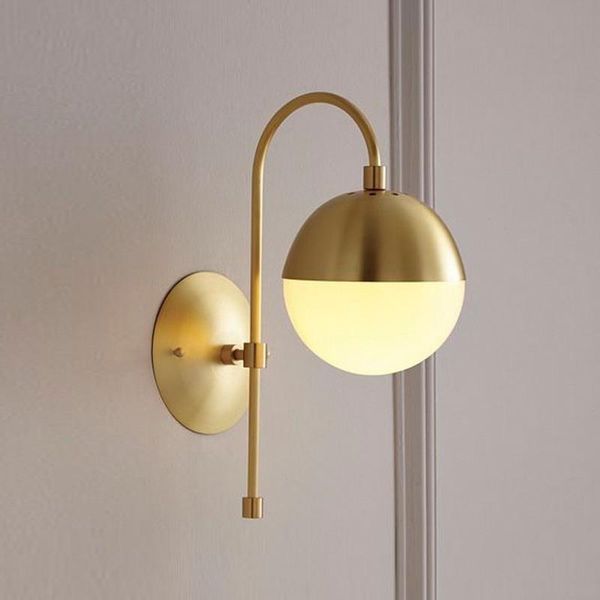 

wall lamp pure copper light luxury nordic bedside bedroom creative european american living room corridor all