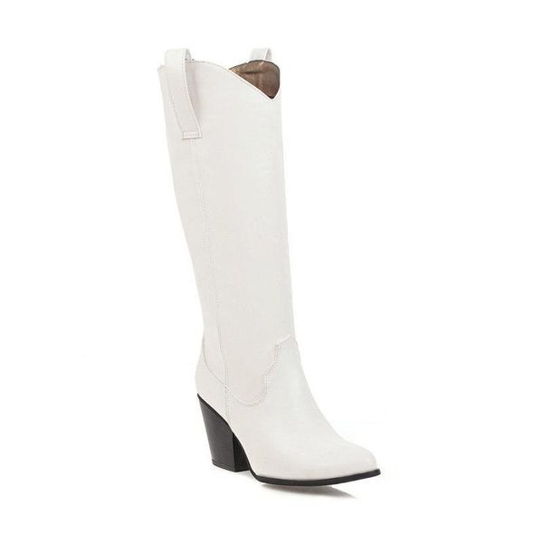 

boots western bull-puncher autumn winter fund passes knee 100 match thick tall heel long tube riding, Black