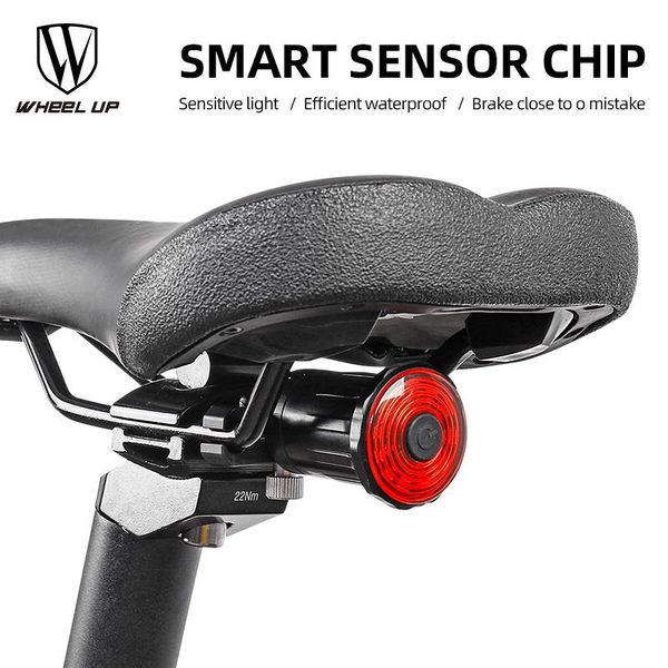 

bike lights wheel up bicycle rear light smart tail taillight auto brake sensing ipx6 waterproof usb charge cycling led