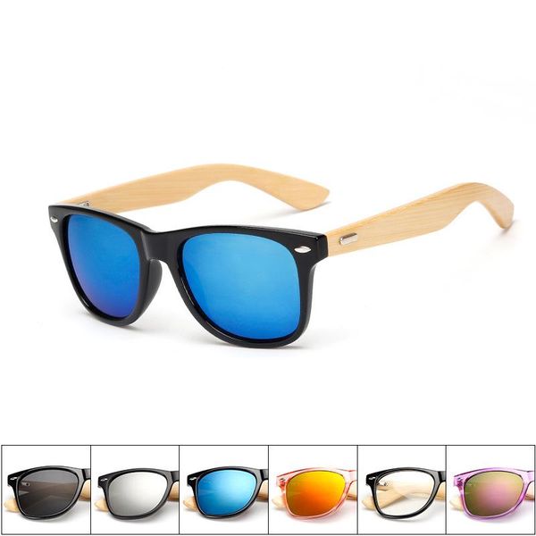 

sunglasses 2021 bright color eco friendly bamboo bambus frame for men, White;black