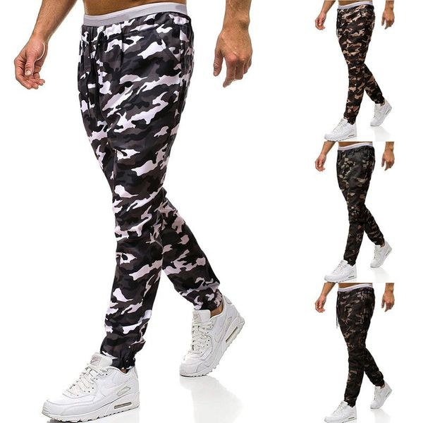 

men's pants european and american streetwear cargo men ins trend spring autumn bundle foot casual trousers pantalones hombre, Black