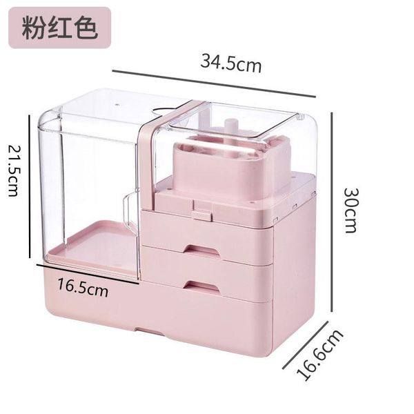 

dressing table makeup storage box lid large capacity cosmetic storage box useful maquiagens household products ej50ms