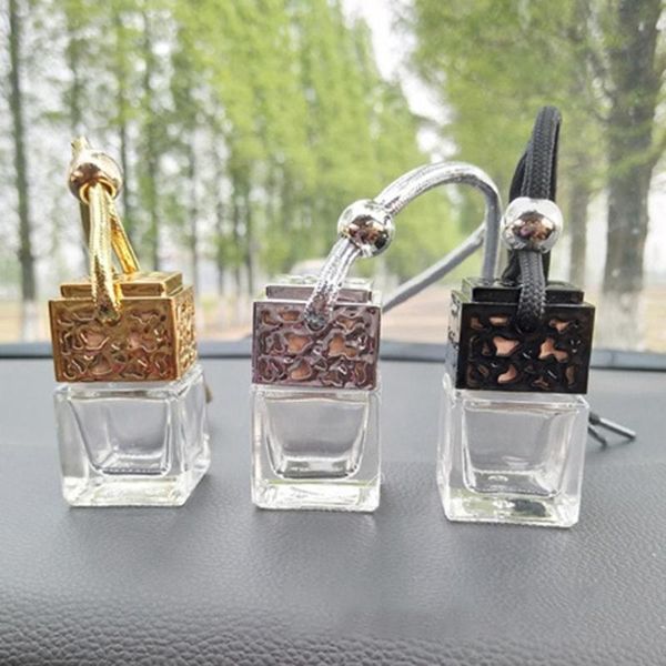 

stylish empty perfume essential oil glass bottle pendant car air freshener hanging ornament refillable bottle diffuser