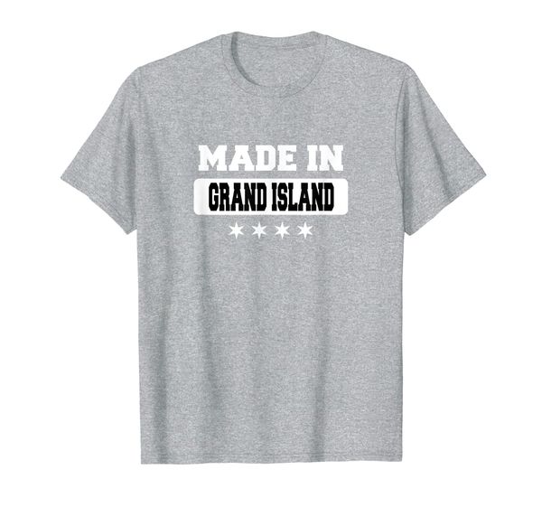

made in grand island t-shirt, White;black