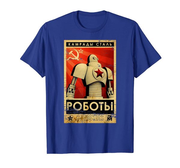 

vintage robot soviet union ussr t-shirt, White;black