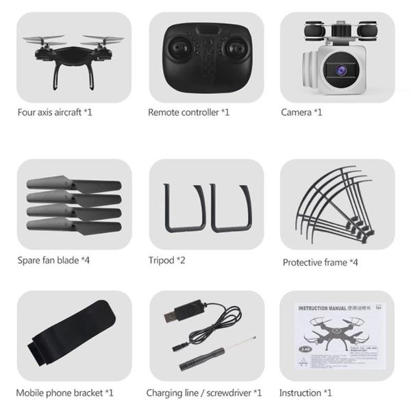 

hj14q rc drone 2mp/5mp hd camera fpv wifi 2.4g remote control helicopter headless model selfie drone rc quadcopter model