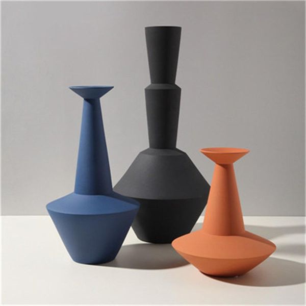 

vases [hht] nordic light luxury irregular geometric vase home decoration living room flower arrangement ceramic crafts tabletop