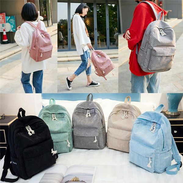 

backpack noenname_null men women travel canvas rucksack camping laphiking school book bag