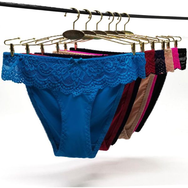 

women's panties 6 pcs/lot woman ladies underwear lace patchwork style briefs female femme fashion lingerie pantys mujer underpants, Black;pink