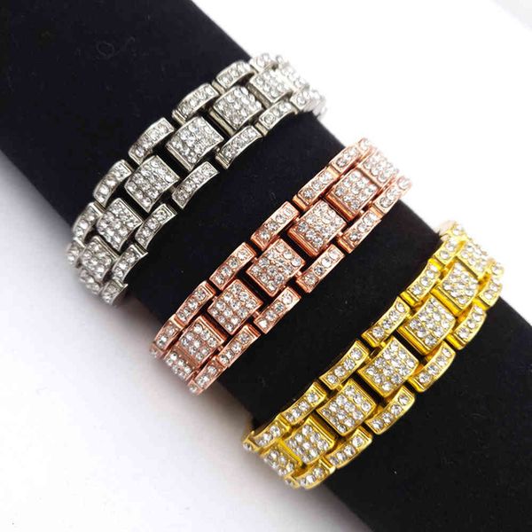 

bracelet trendy hip hop bracelet with hiphop men's street rap, Golden;silver