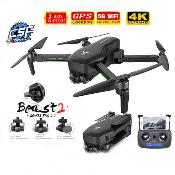 

2020 NWE SG906/SG906 Pro 2 drone 4k HD mechanical 3-Axis gimbal camera 5G wifi gps system supports TF card drones distance 1.2km