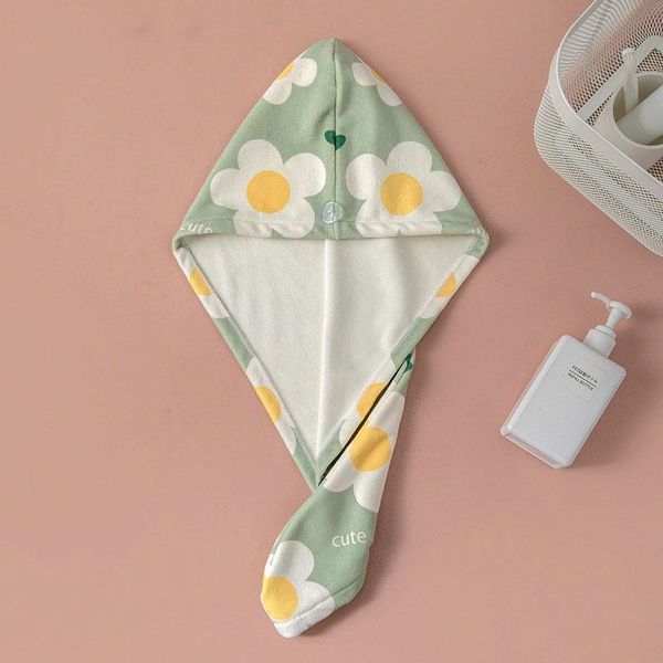 

towel 65x25cm microfiber hair wrap for women, turban drying wet hair, printed