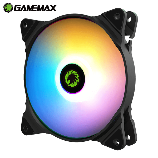 

gamemax rainbow-c2 pc case fan argb cooling fan 120mm quiet 5v 3pin aura sync computer cooler master cooling rgb case fans