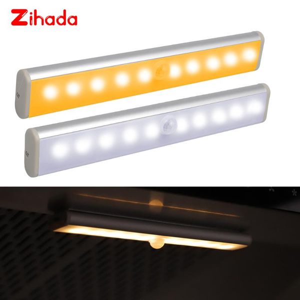

led under cabinet light 10 led infrared motion sensor light energy saving durable night for wardrobe stairs kitchen