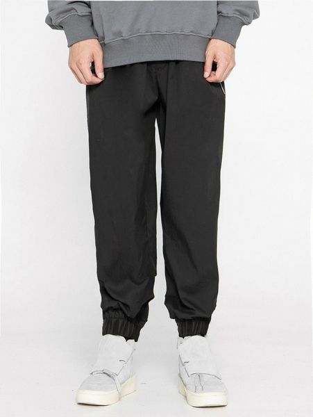 

men contrast side seam pants f5k5#, Black