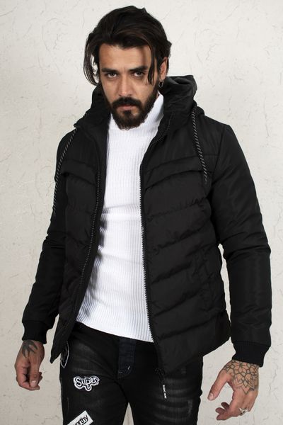

crested lined inside inflatable coat 2101010 xpci, Black;brown