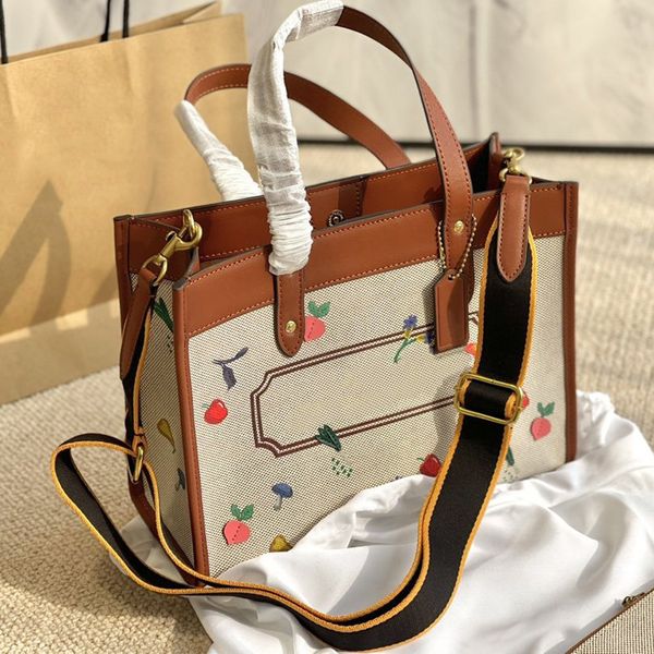 

early spring 21 beige flower fruit cute bag30 horizontal version canvas luxuryss designerss yw