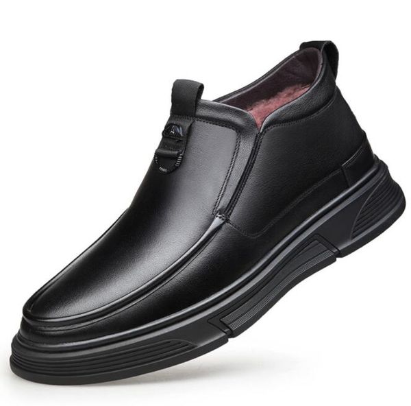 

men casual shoes home outdoor sports sneakers trainers breathable fashion real leather black shoes trend old dad