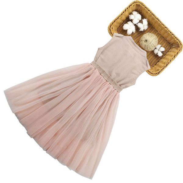 

girls summer clothes solid vest dress + mesh skirt girls sets clothing casual kids clothing for girls 6 8 10 12 13 14 year, White