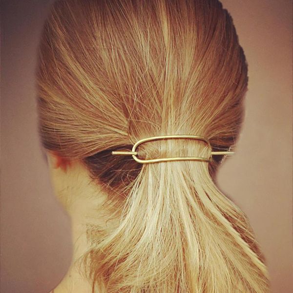 

hair clips & barrettes vintage beautiful ellipse design metal sticks clip accessory, Golden;silver
