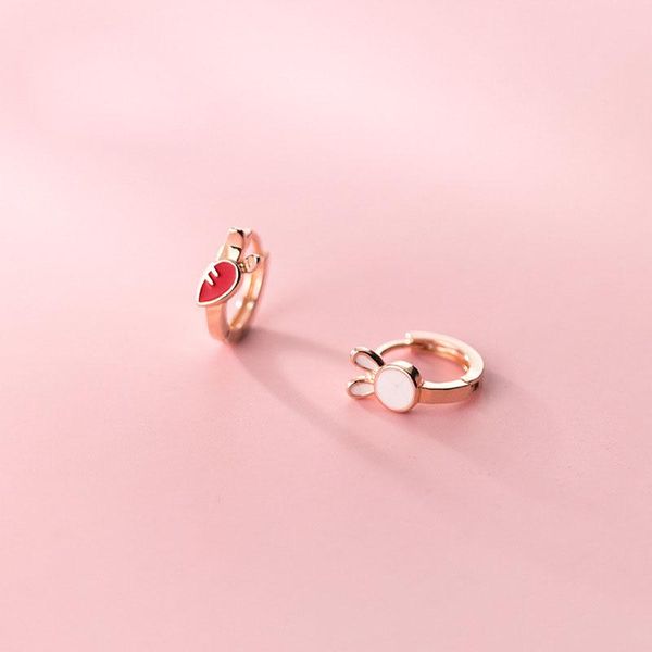 

hoop & huggie real 925 sterling silver small tiny earrings for women teen girls carrot asymmetrical cute earings kids gifts, Golden;silver