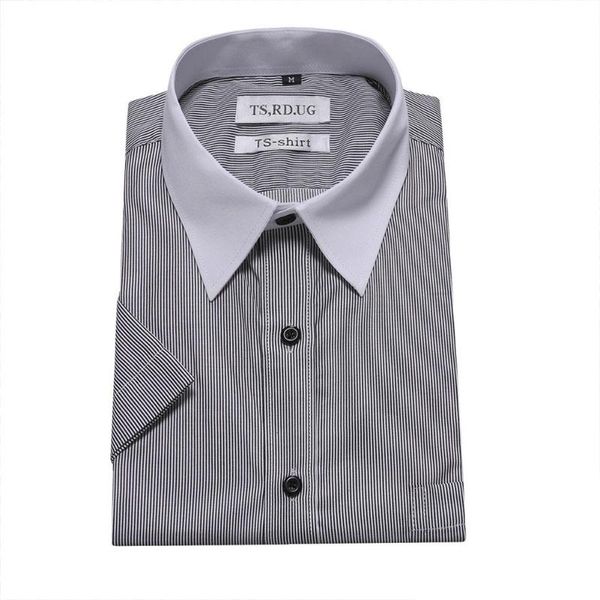 

men's casual shirts missky men shirt short sleeve formal business spring autumn lapel adults for male, White;black