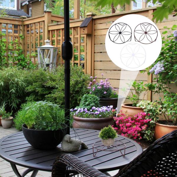 

planters & pots 3pcs plant pot stand holder metal flower display rack shelf