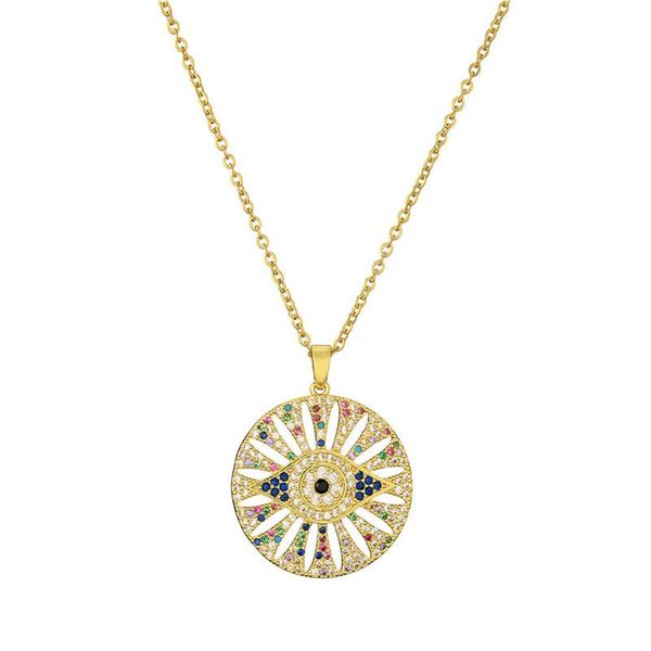 

pendant necklaces mafisar fashion evil eye necklace gold link chain statement long women accessory collares de moda bijoux femme, Silver