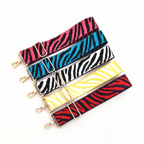 

bag parts & accessories zebra pattern strap women handbag belt wide shoulder replacement accessory part adjustable for bags, Black